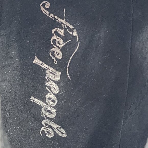 FREE PEOPLE Hybrid Nubuck Leather Strappy Ankle Bootie Navy Zip - Picture 7 of 9